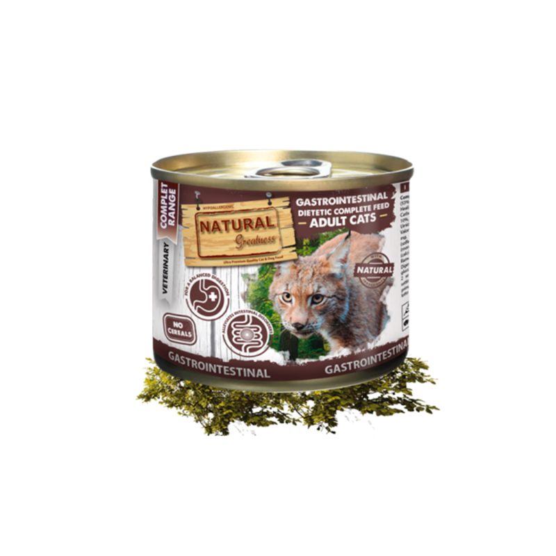 Natural Greatness Dieta Gastrointestinal, alimento húmedo completo para gatos con problemas digestivos o gastrointestinales