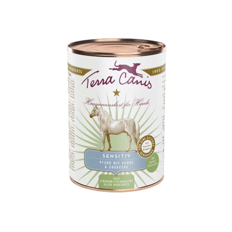 Terra Canis Sensitive Caballo con Pepino, alimento húmedo para perros con digestiones sensibles