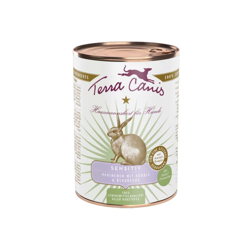 Terra Canis Sensitive Conejo con Calabaza, alimento húmedo para perros con digestiones sensibles