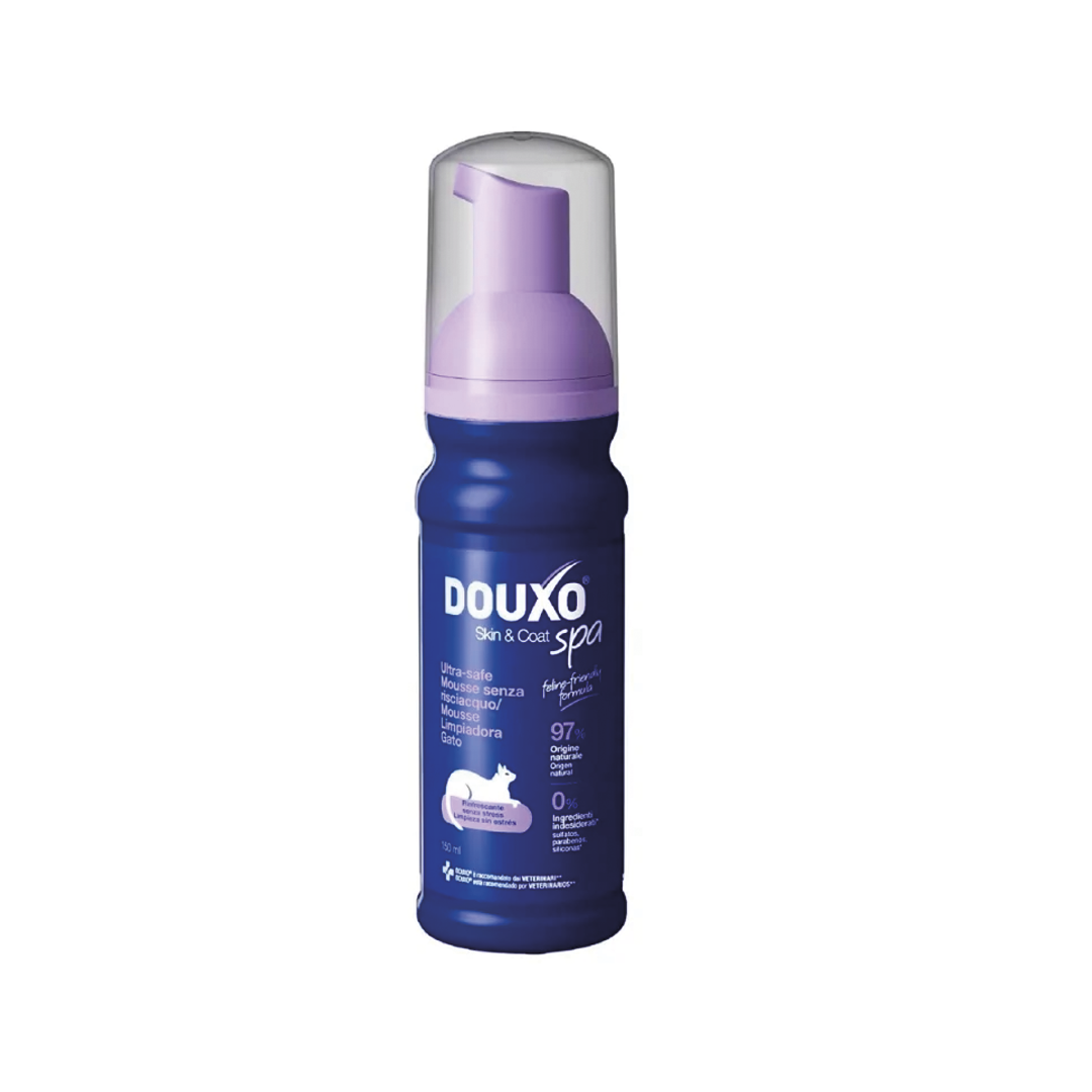 CEVA Douxo Skin & Coat Spa Mousse Limpieza Exprés para Gatos, champú en seco