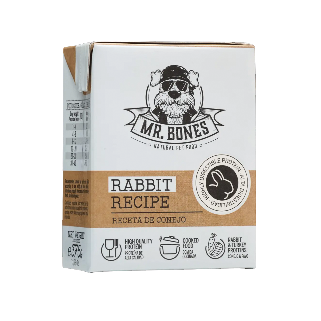 Mr. Bones Receta de Conejo y Pavo con Vegetales, alimento húmedo para perros